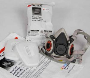 3M 6200防毒面具喷漆油漆防甲醛防化工防有..