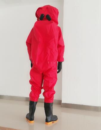 RHFIB重型全封闭防护服 红色PVC材质