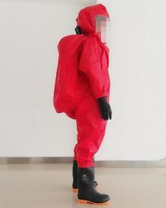 RHF-L气密性重型防化服 红色氯丁胶材质